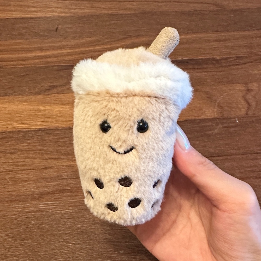 Bubble Tea Plush Keychain Kawaii Boba Milk Tea Bag Charm Cute Gift New
